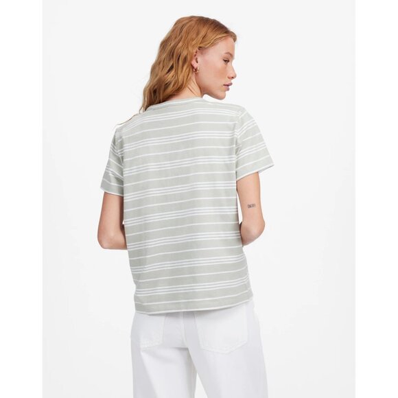 Madewell Womens XS The Perfect Crewneck Tee in Allday Jersey Dusty Celadon 2591 - Picture 3 of 9